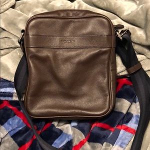 NWT COACH MENS FLIGHT BAG LEATHER F54782